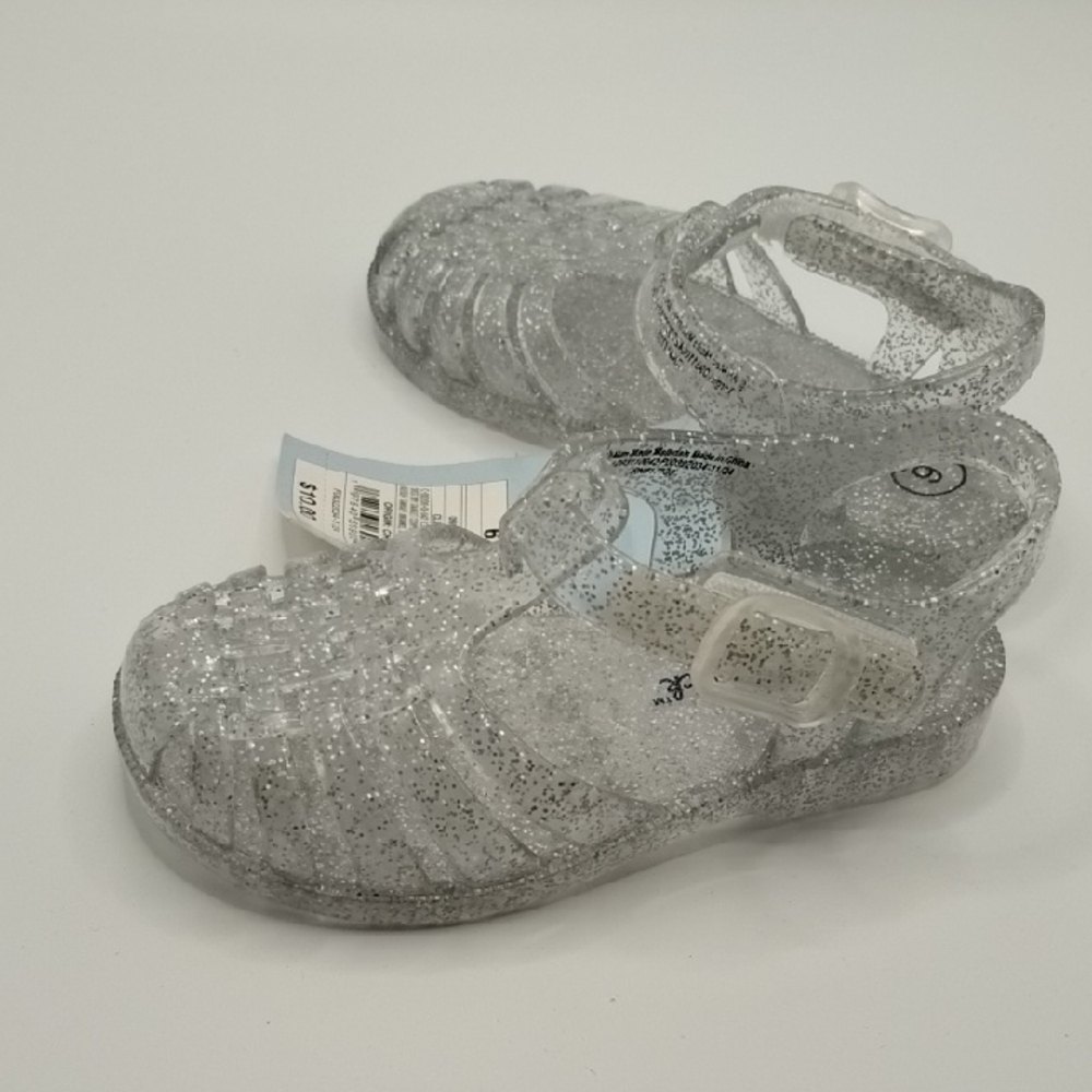 Cat & Jack Glitter Jelly Sandals - Silver - Picture 4 of 6